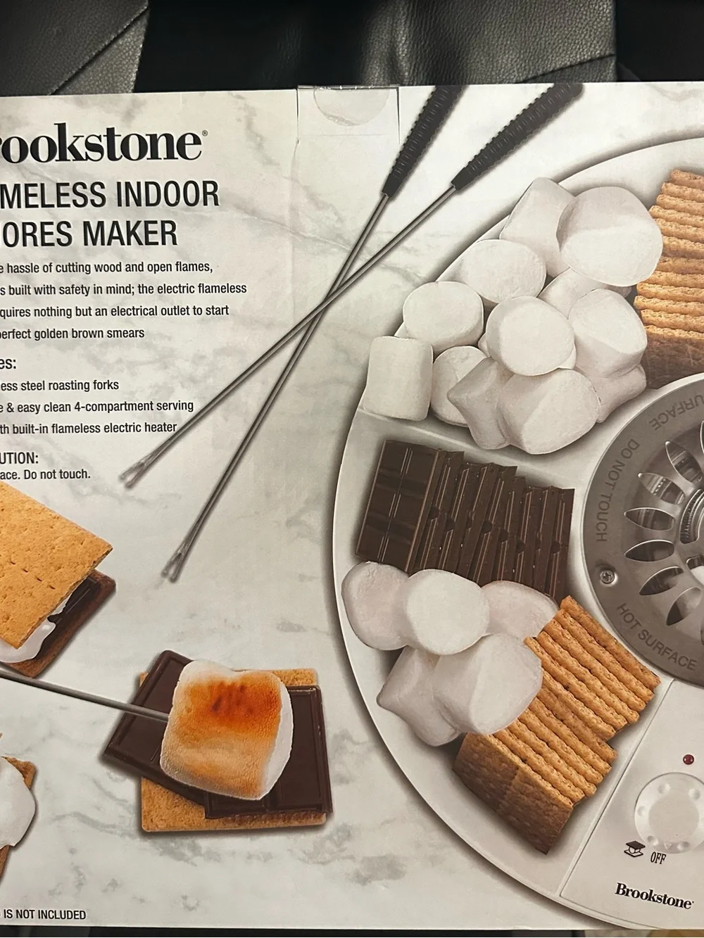 Brookstone Flameless Indoor S'mores Maker - White